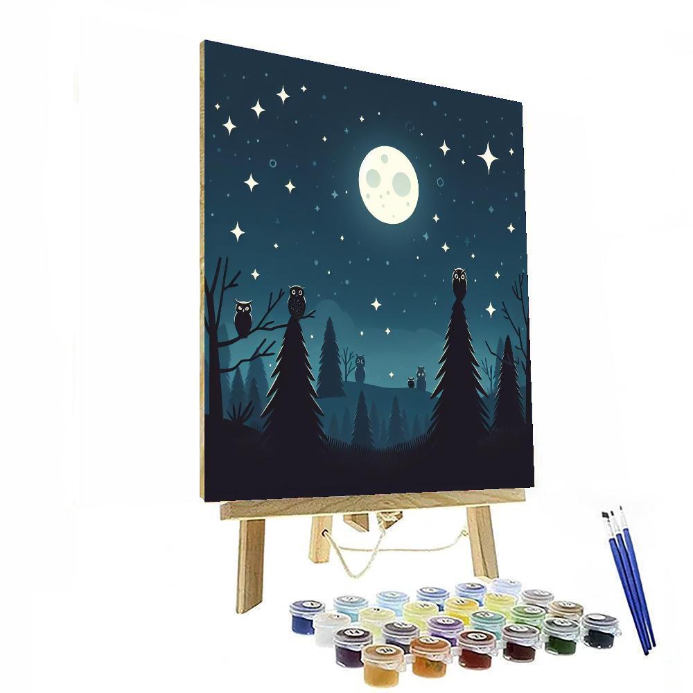 Mystical Moonlit Magic Paint By Numbers Art