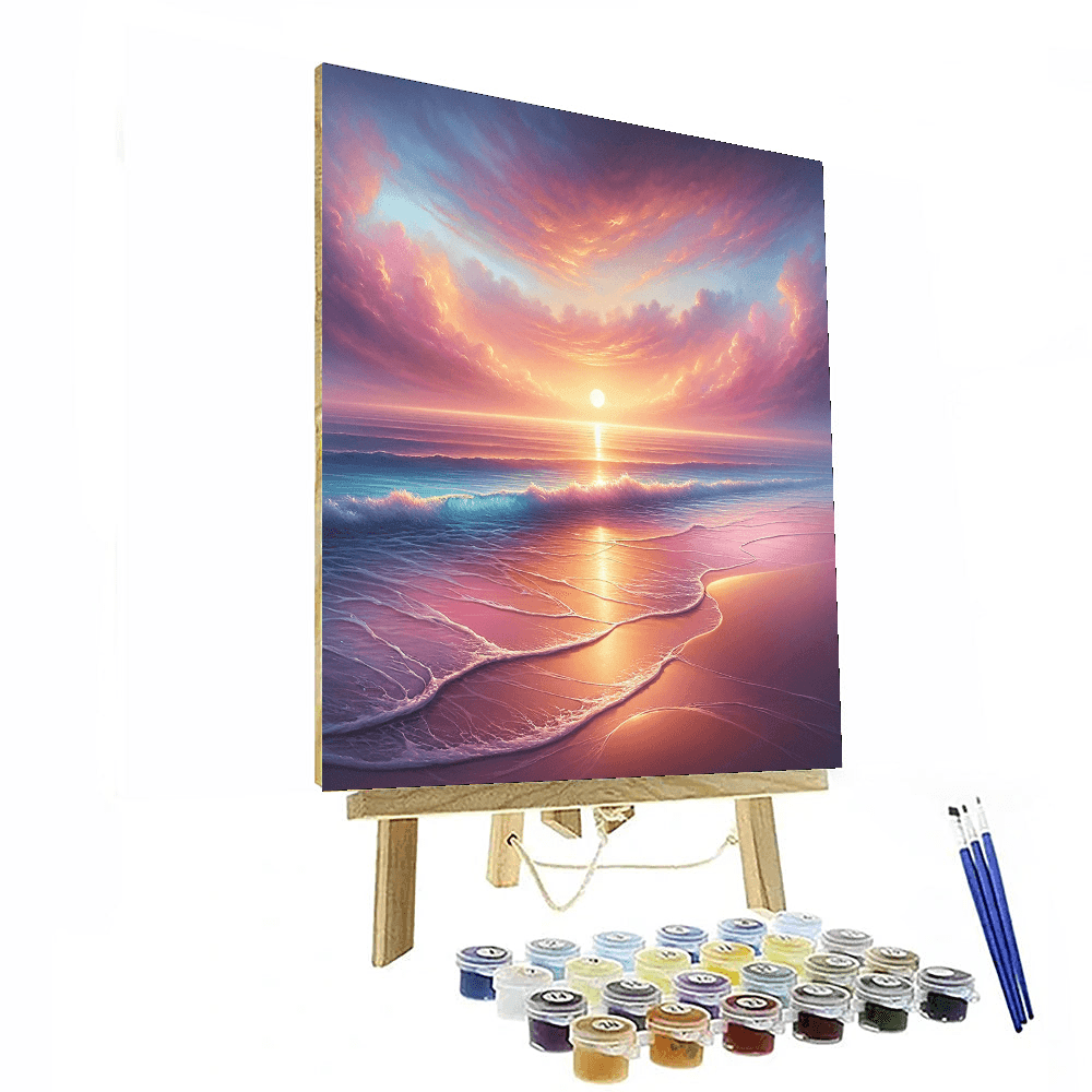 Ethereal Beach Sunset Painting By Numbers Kit