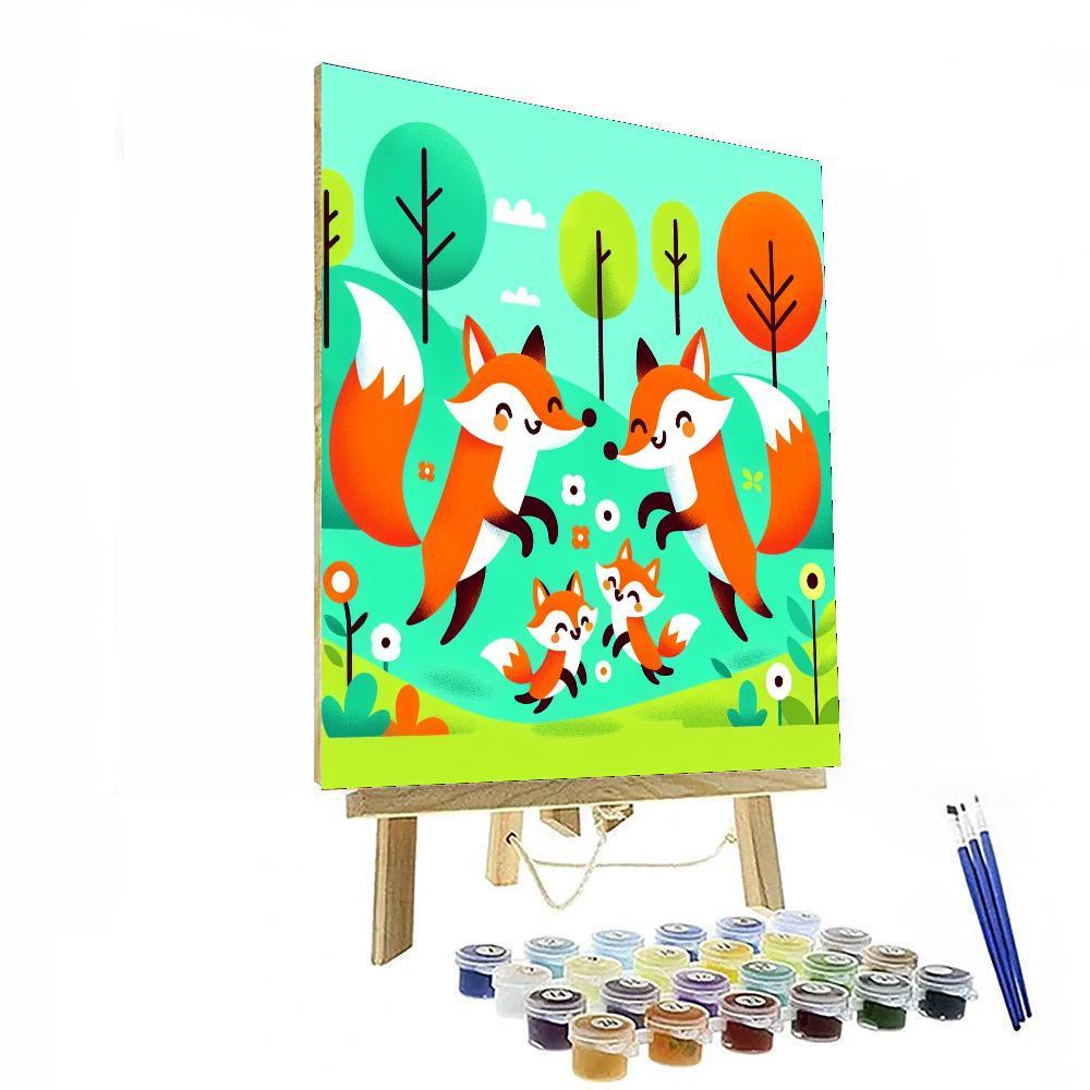 Fantastic Fox Family Painting Number Kit