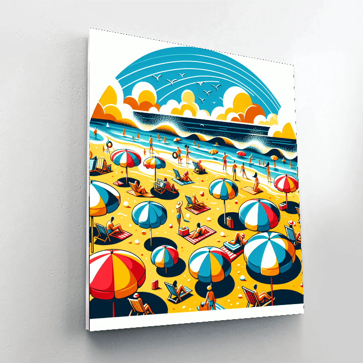 Sunny Coastal Escape Painting By Numbers Kit