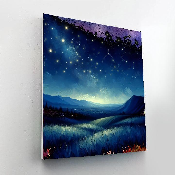 Dreamy Stargazing Hillside Painting By Numbers Kit