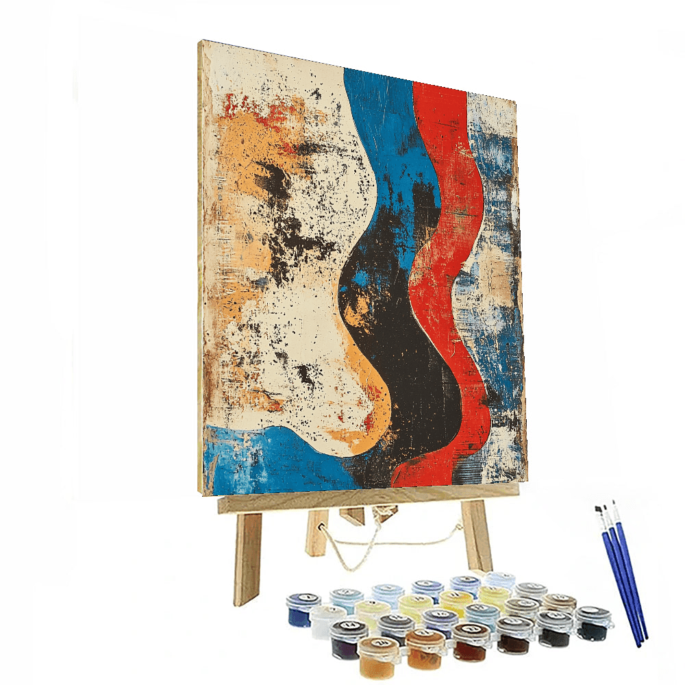 Jean Dubuffet Inspired Tribal Dreamscape  Paint By Color