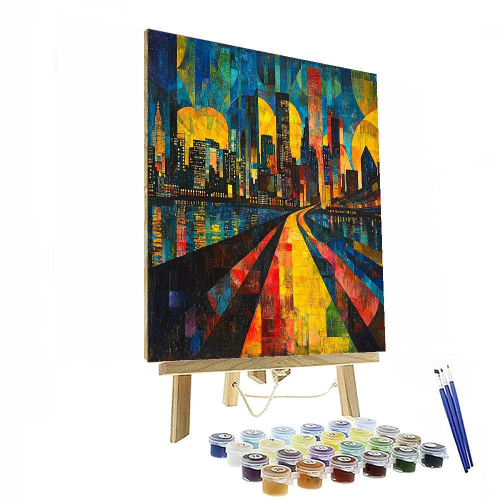 Robert Delaunay Inspired Electric Horizon  Paint By Number