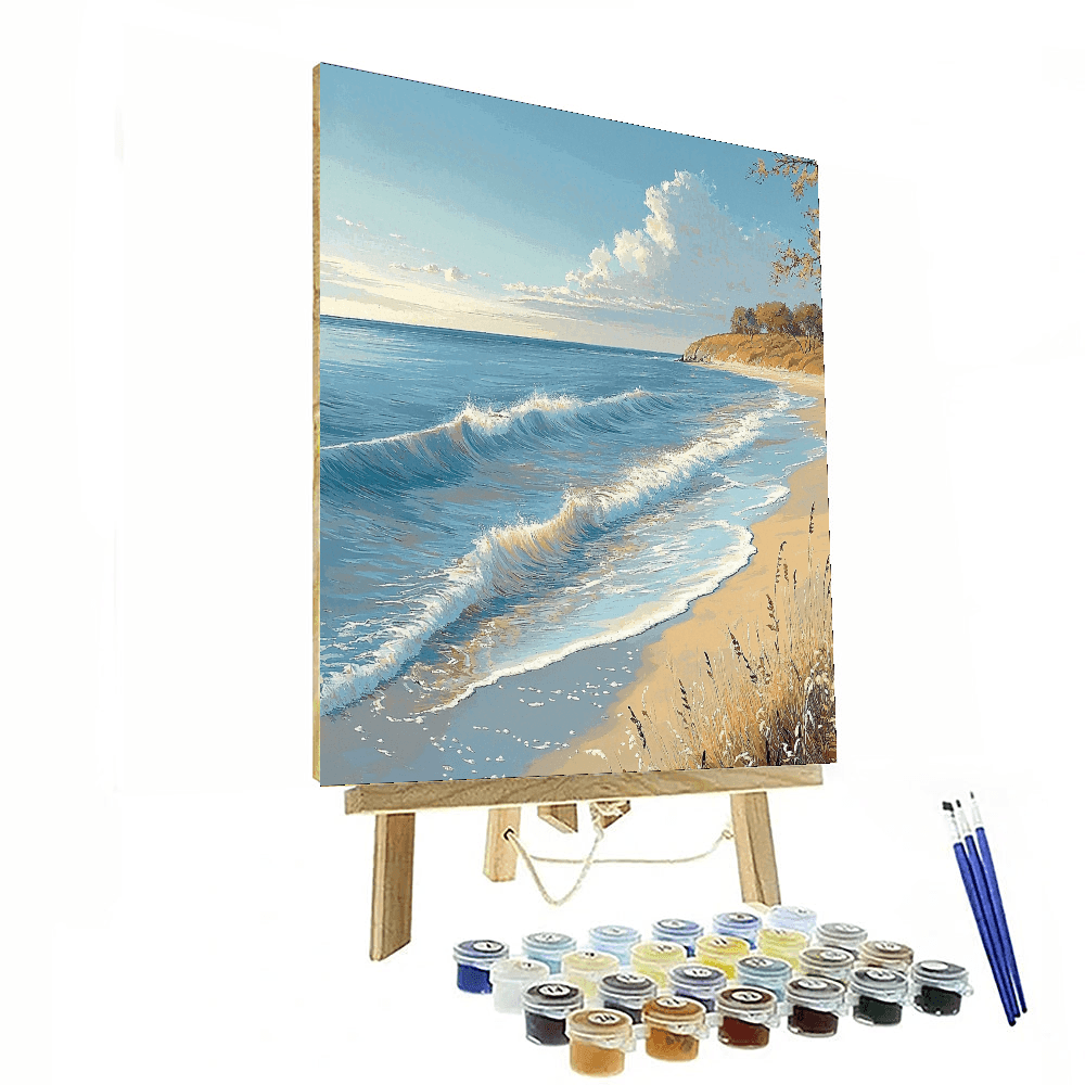 Winslow Homer Inspired Serene Shoreline  Paint By Color
