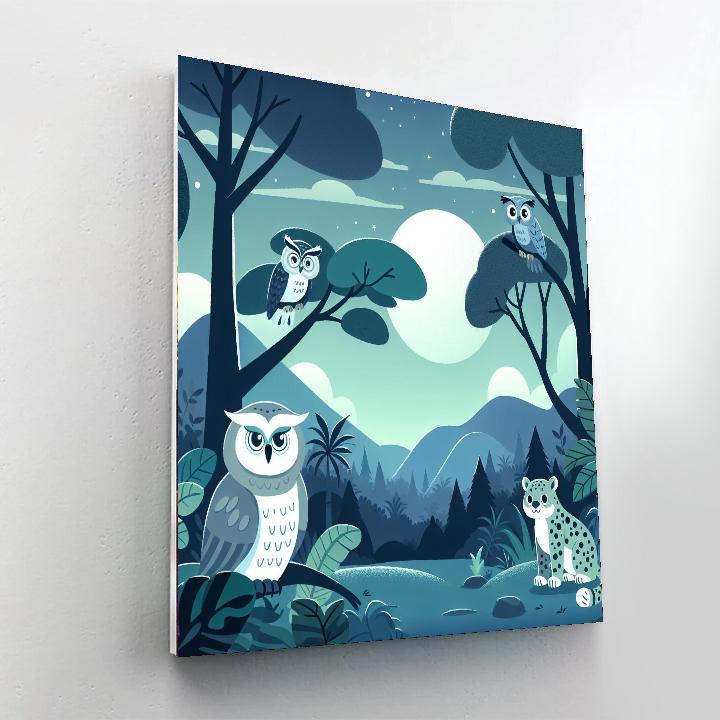 Magical Moonlight Safari Painting By Numbers Kit