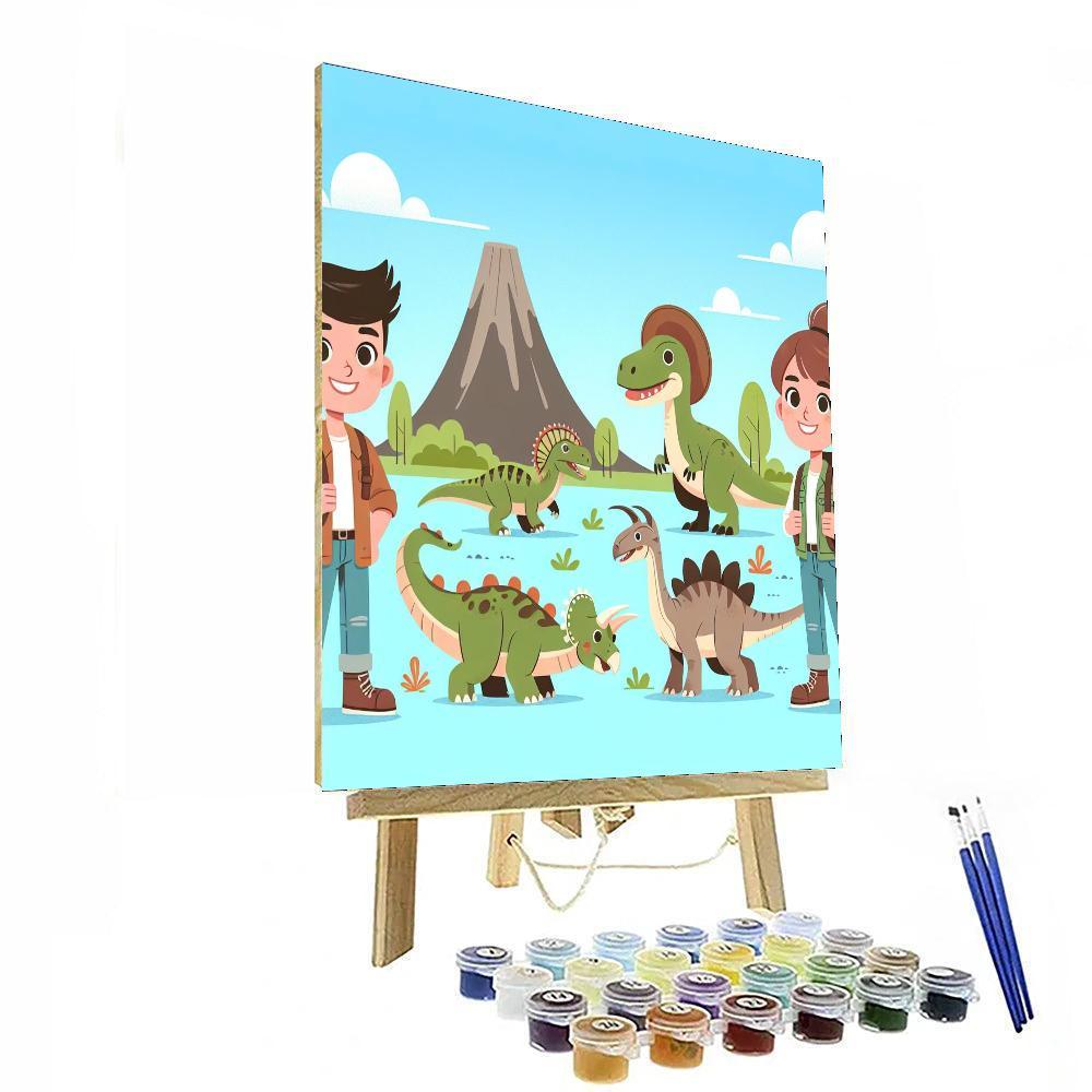 Adventurous Dino Trek Paint By Numbers