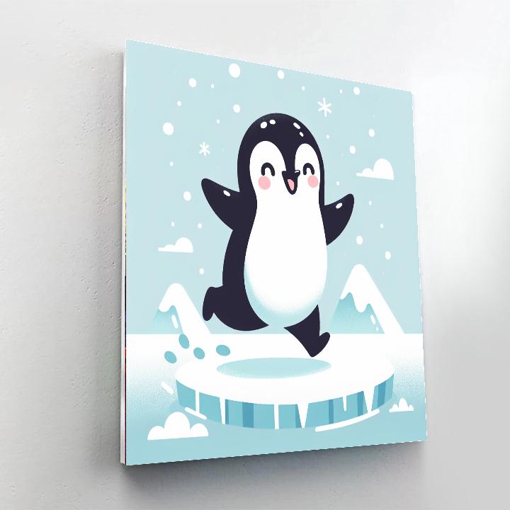 Prancing Penguin Paint By Number