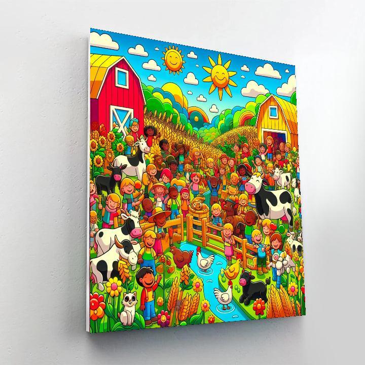 Cheerful Farm Fun Paint By Numbers Kits