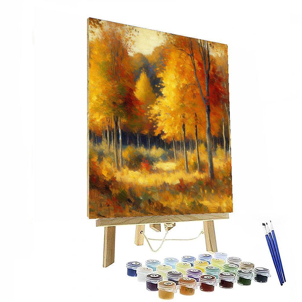 Autumn's Gold Splendor Paint By Numbers Art