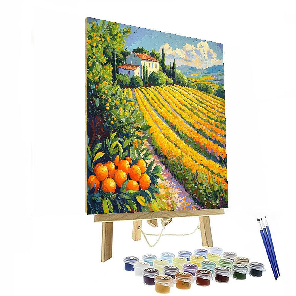 Paul Cézanne Inspired Citrus Symphony Delight  Painting By Numbers Kit