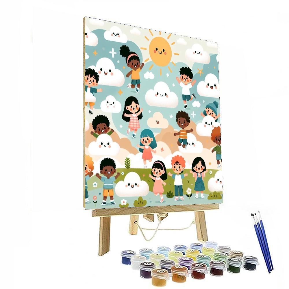 Cloudy Day Dreamland Number Painting