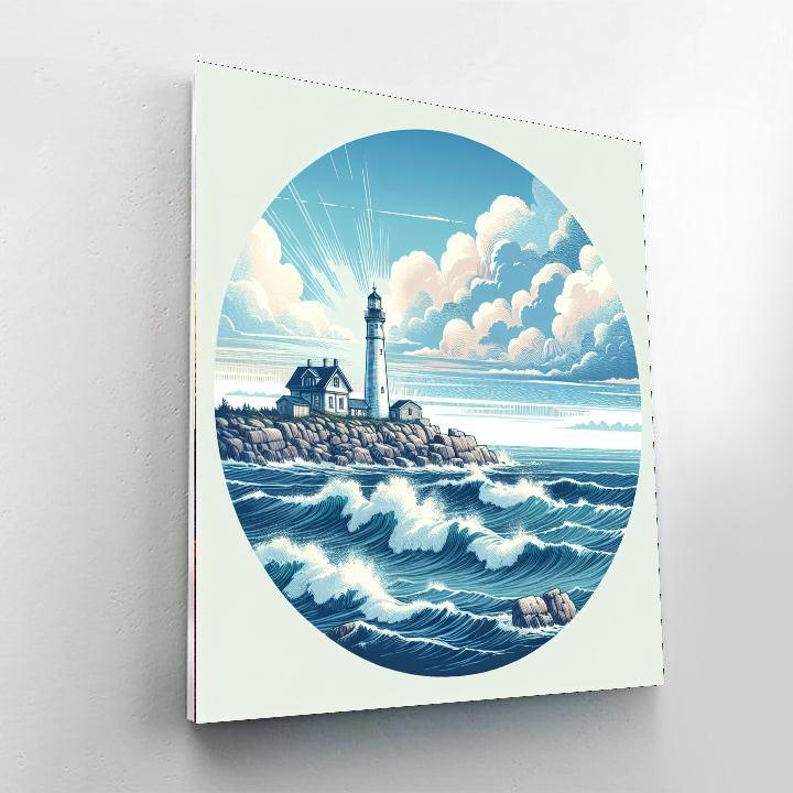 Ocean Breeze Lighthouse Numbered Painting Kits