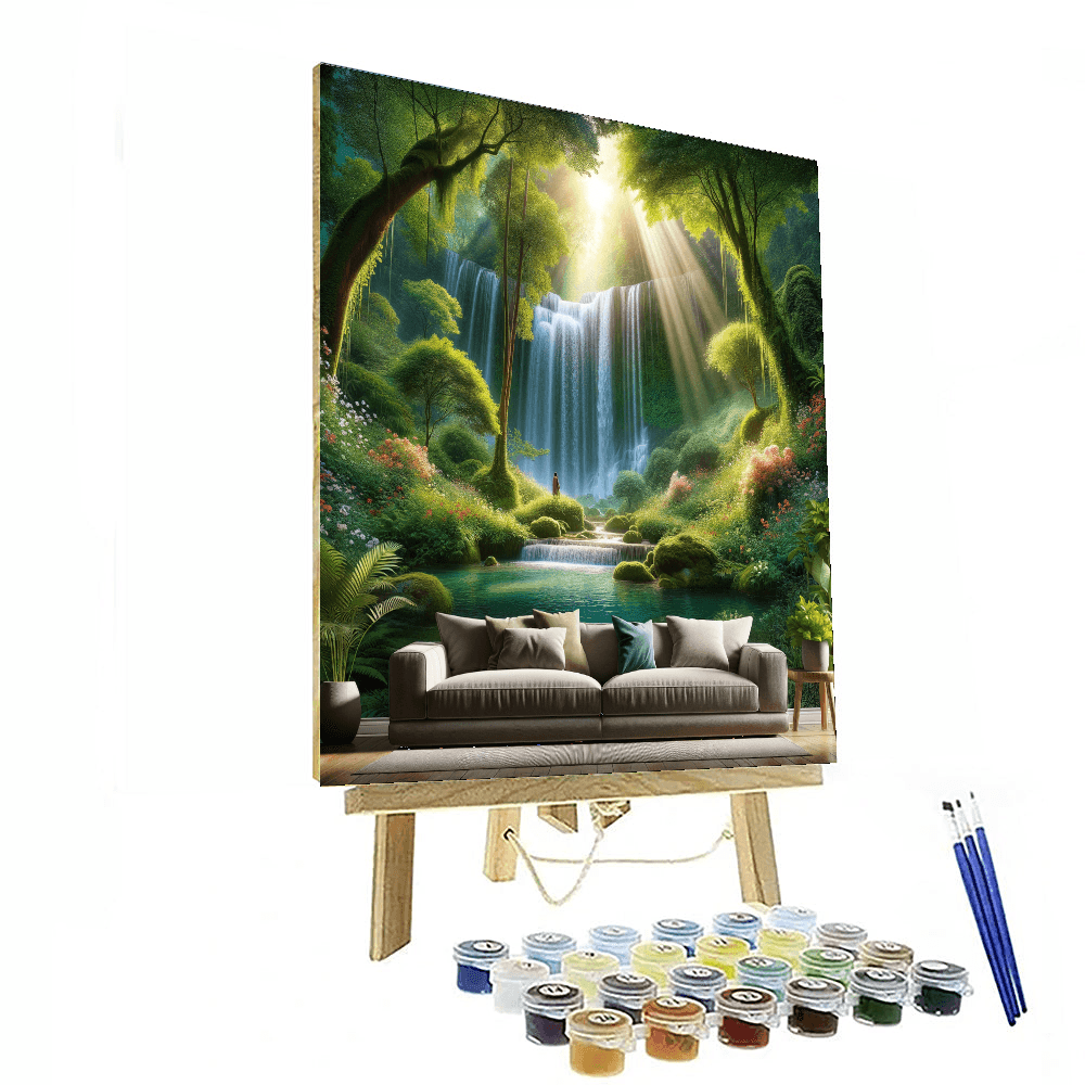 Ethereal Waterfall Oasis Art - DIY Painting By Numbers Kit – Artistry Rack