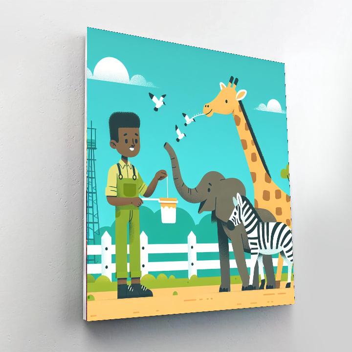 Zookeeper's Day Out DIY Paint By Numbers