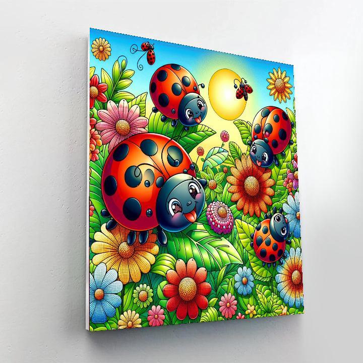 Lively Ladybug Adventures Paint By Number
