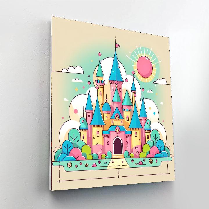 Dandy Fairy Tale Castle Number Painting
