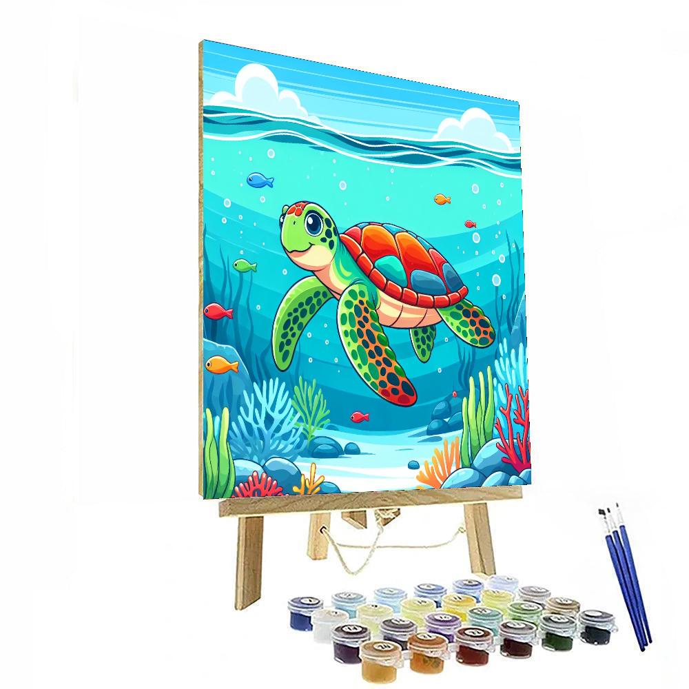 Sea Turtle's Ocean Journey Numbered Painting Kits