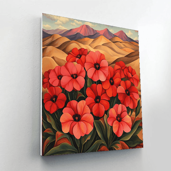 Georgia O'Keeffe Inspired O'Keeffe's Desert Blooms  Paint By Numbers Art