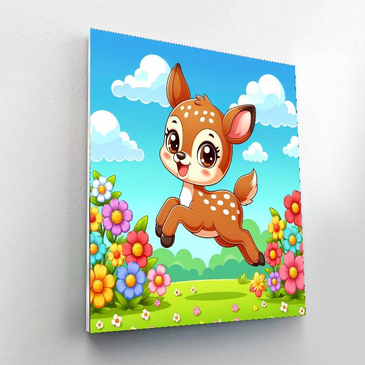 Funny Fawn Paint By Color