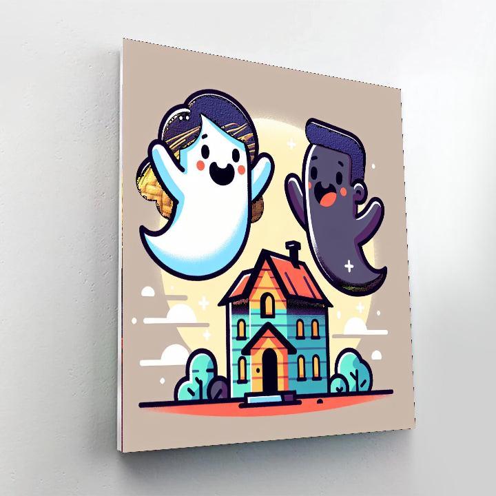 Spooky Ghosts DIY Paint By Numbers