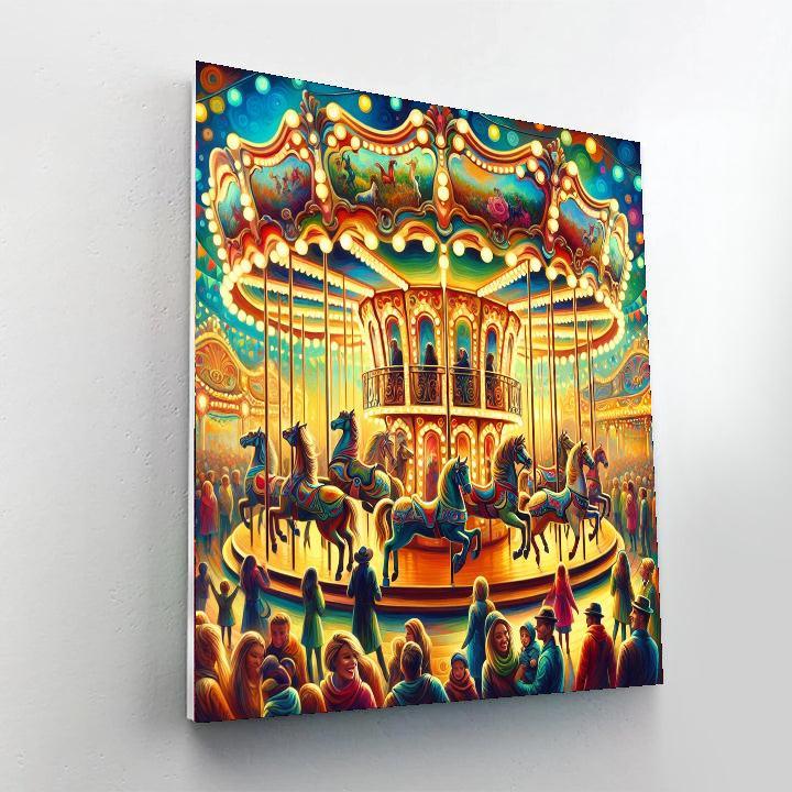 Dazzling Carousel Dreams Paint By Color