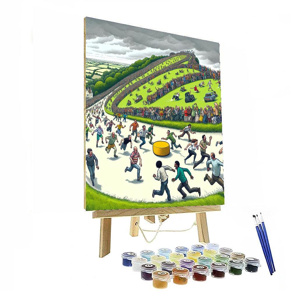 Cheese Rolling Festival - Gloucester, England Numbered Painting Kits