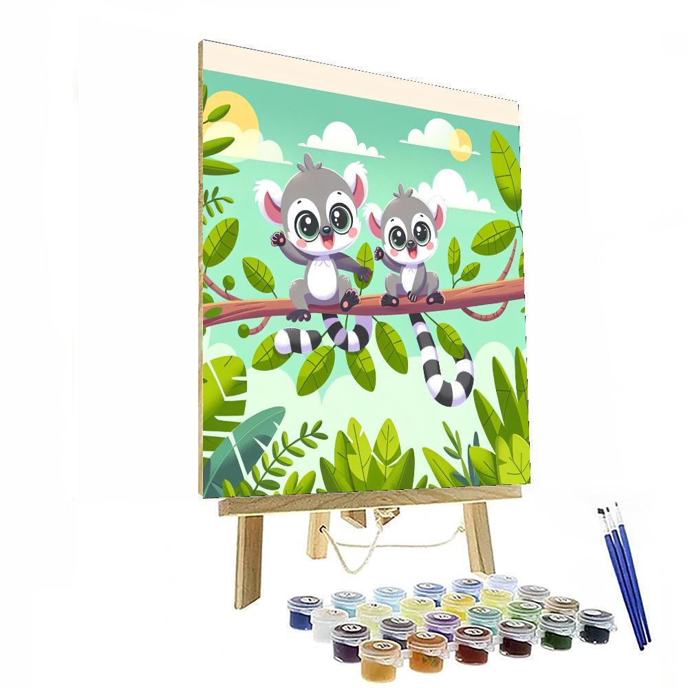 Lively Lemurs Paint By Number