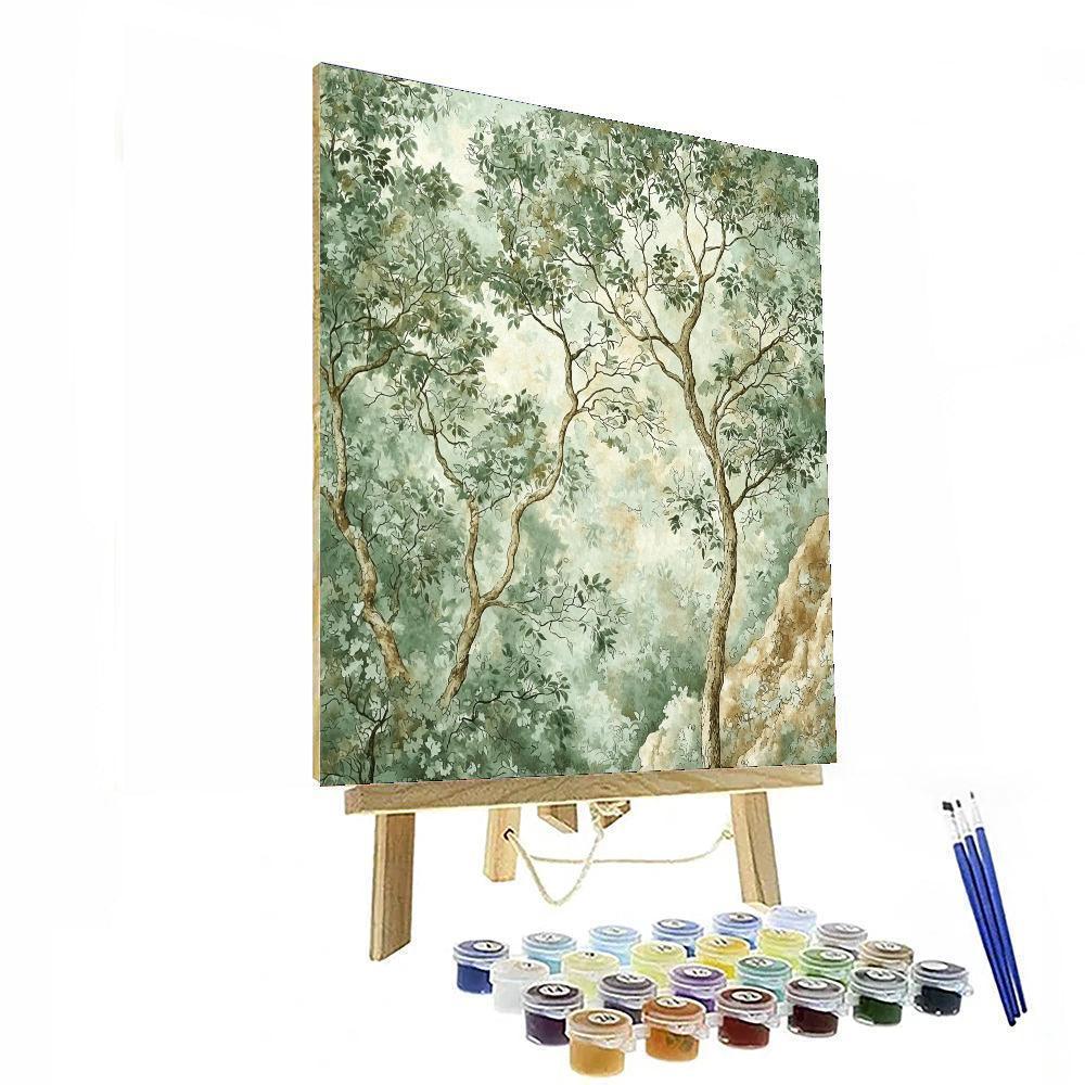 Leonardo Da Vinci Inspired Trees Of Tranquility  Numbered Painting Kits