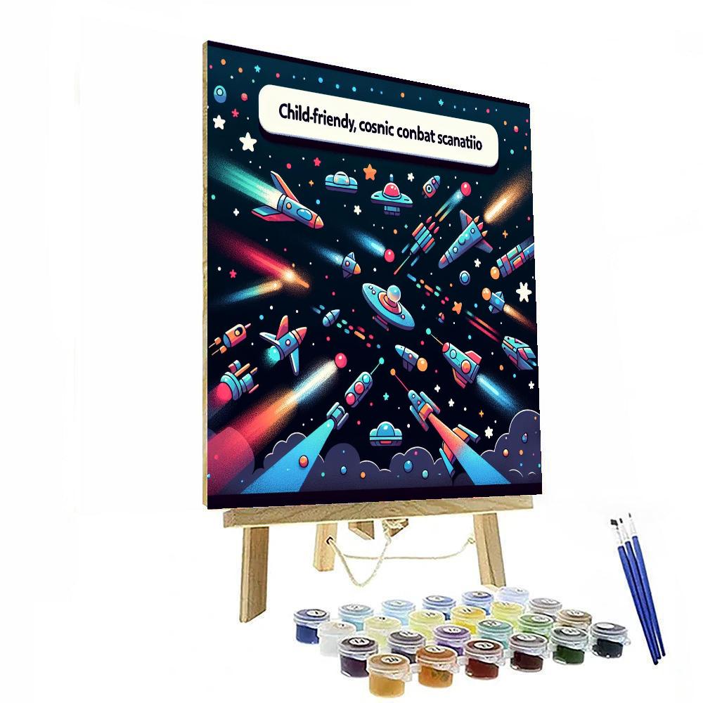 Galactic Battle Scene Numbered Painting Kits