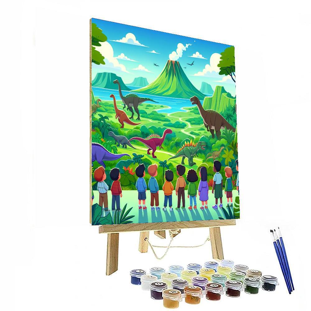 Mystical Dino Island Painting By Numbers Kit