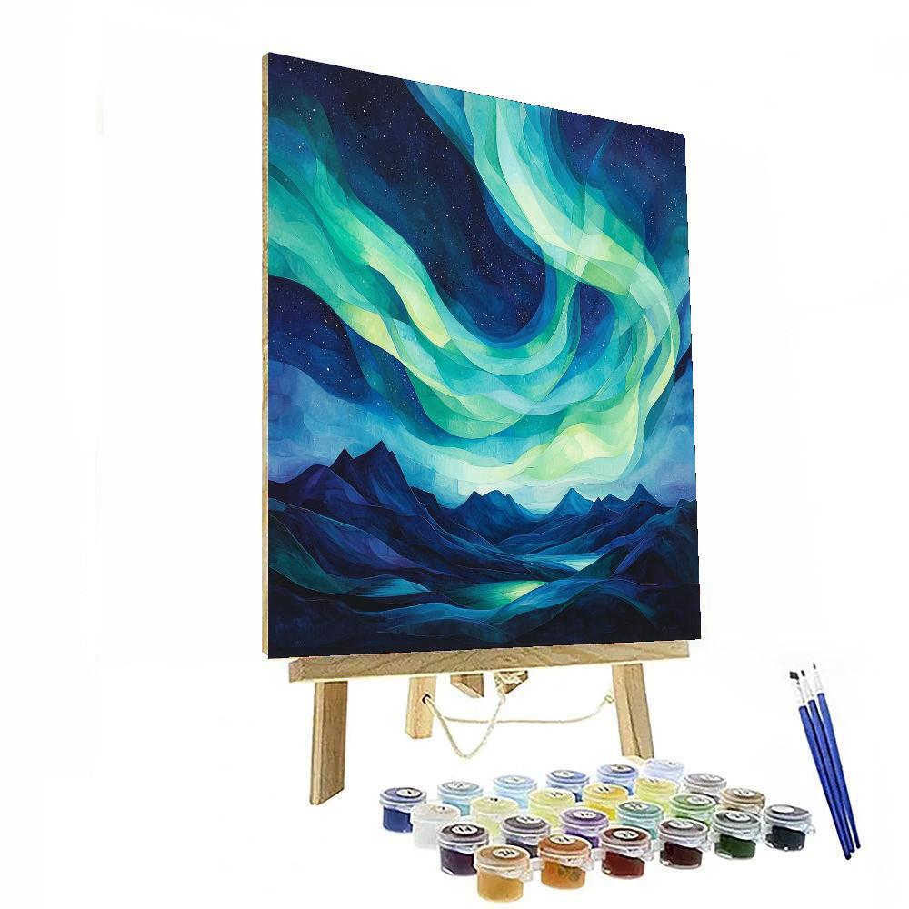 Michelangelo Inspired Auroral Symphony  Paint By Color