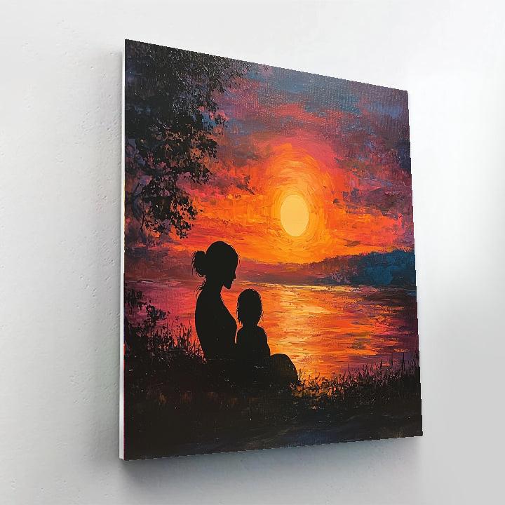 Cuddles At Sunset Numbered Painting Kits