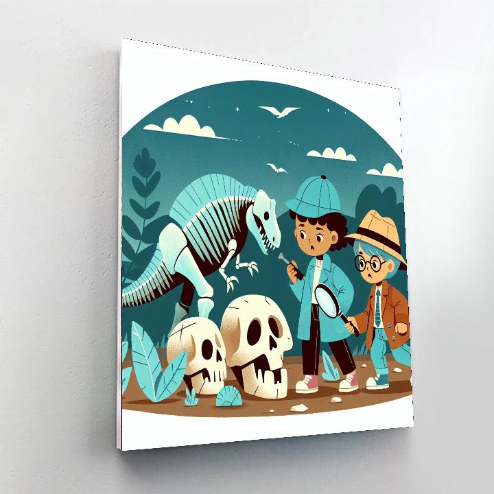 Dinosaur Detective Mystery DIY Paint By Numbers