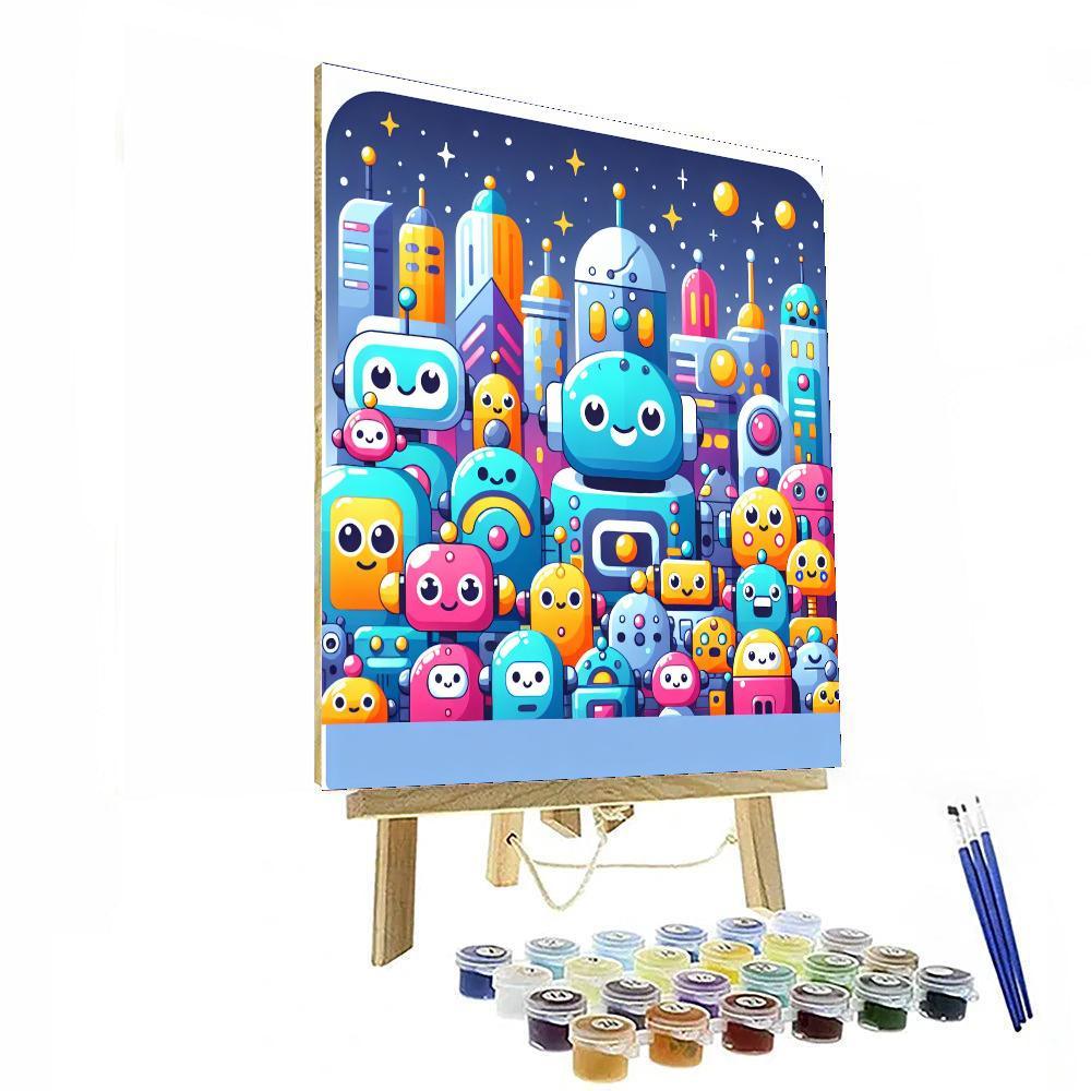 Robot Invasion Paint By Number
