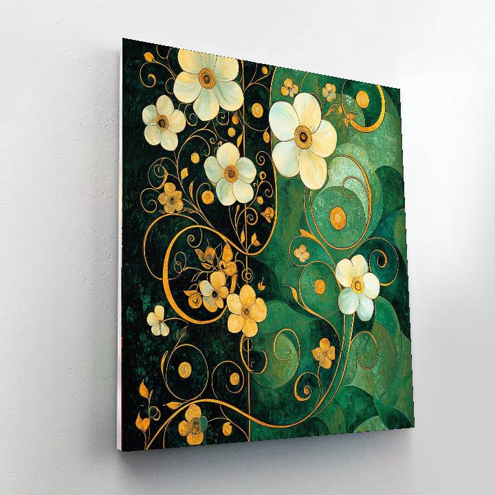 Gustav Klimt Inspired Golden Garden Of Serenity  Paint By Numbers Kits
