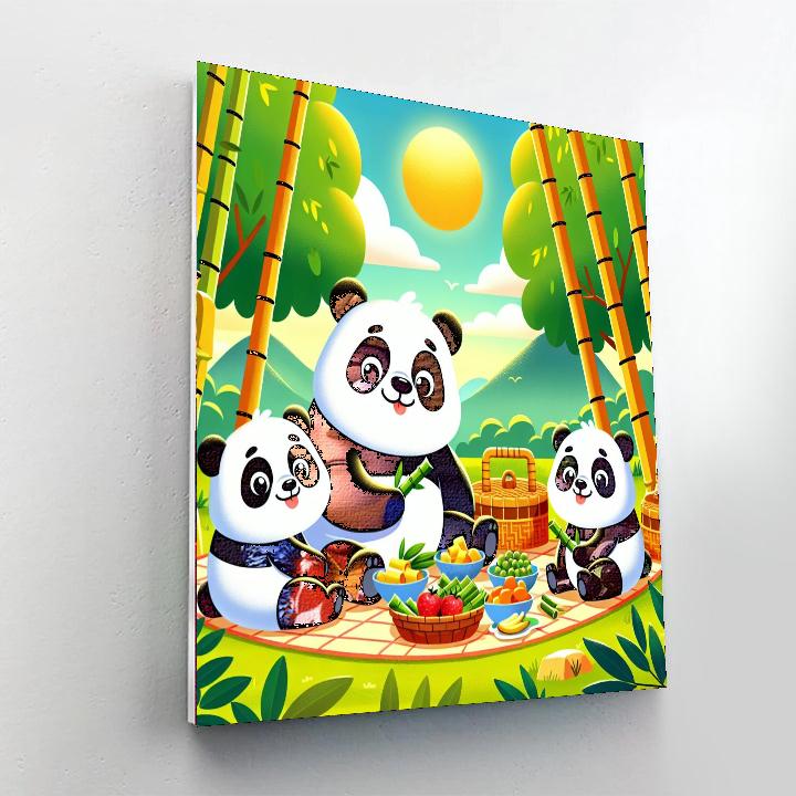 Giant Panda Picnic Paint By Numbers