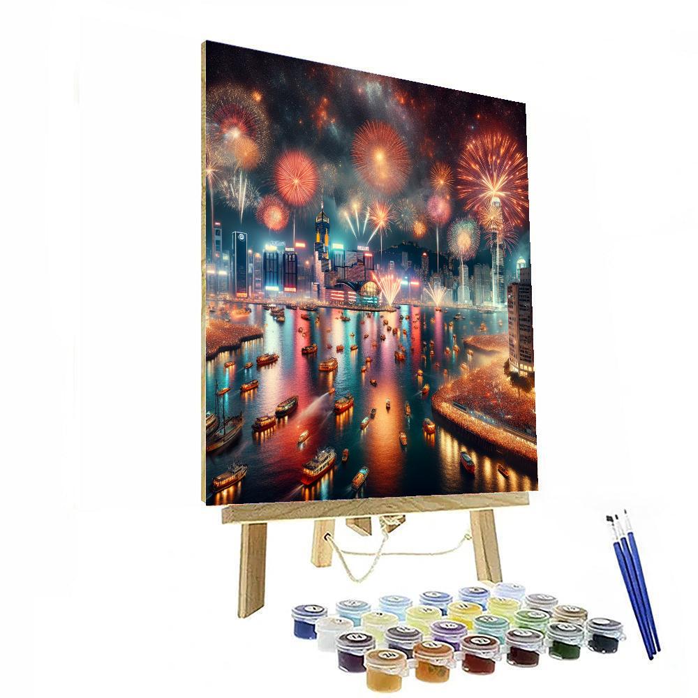 Lunar New Year Fireworks - Hong Kong Numbered Painting Kits