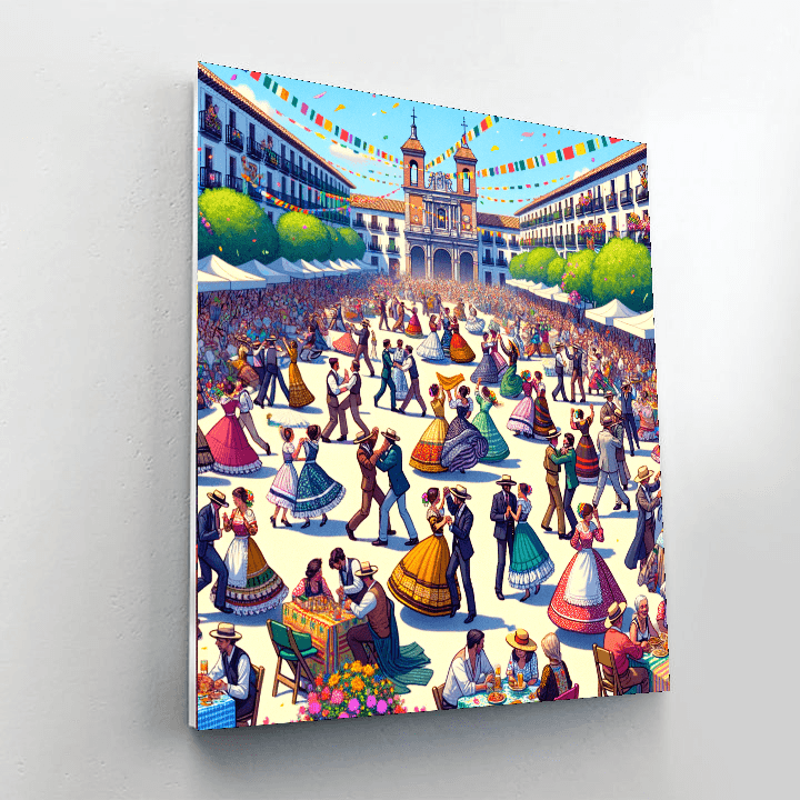 Fiesta De San Isidro - Madrid Numbered Painting Kits