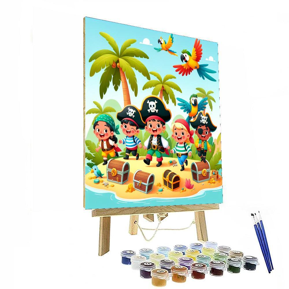 Pirate Adventure Treasure Hunt Painting Number Kit
