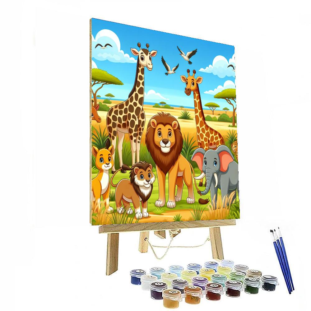 Savannah Safari Surprise Number Painting