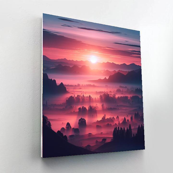 Dawn Radiance Landscape Paint By Numbers Art