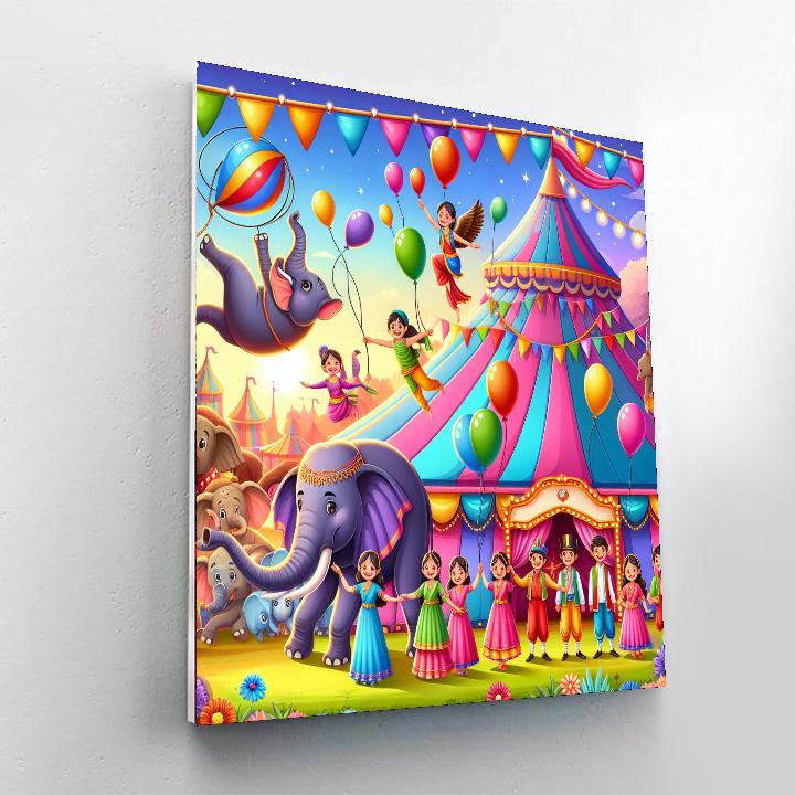 Circus Animal Fun Painting Number Kit