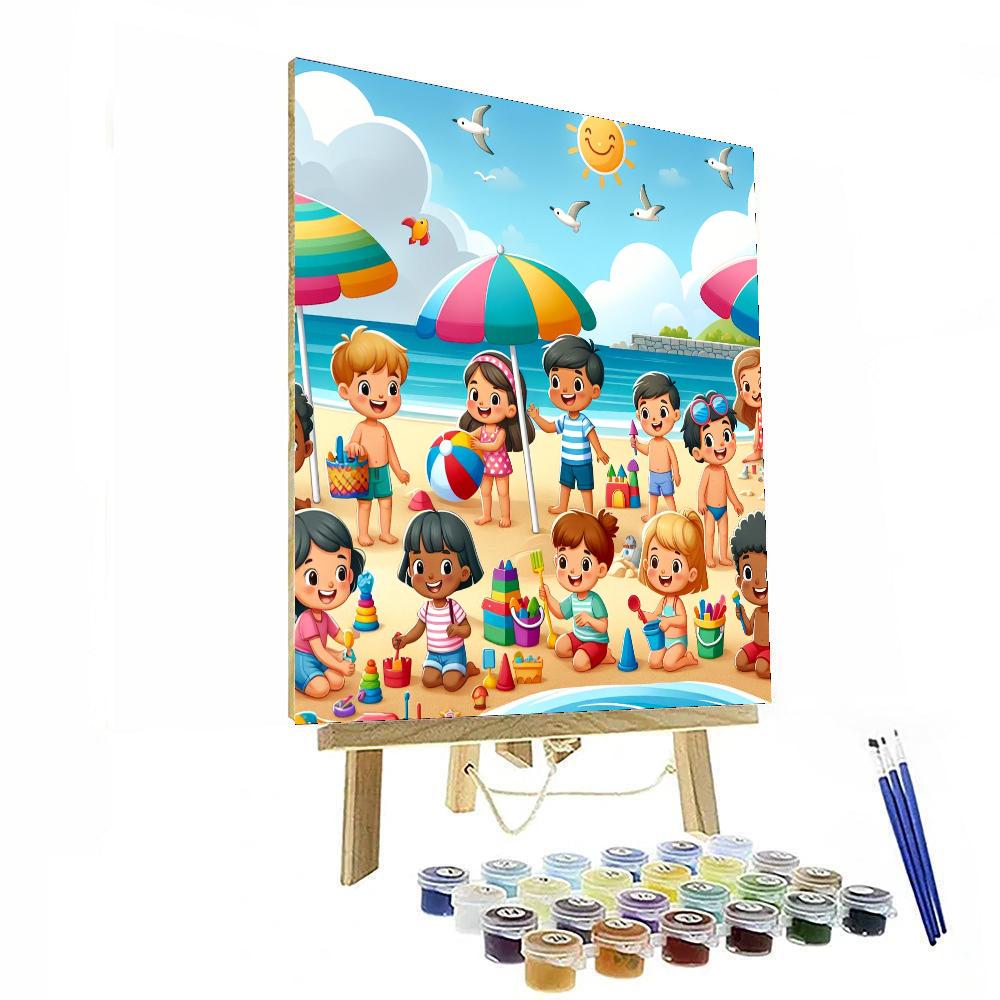 Sandy Beach Adventure Paint By Numbers Art