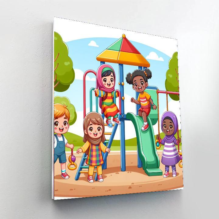 Fun In The Jungle Gym Paint By Number