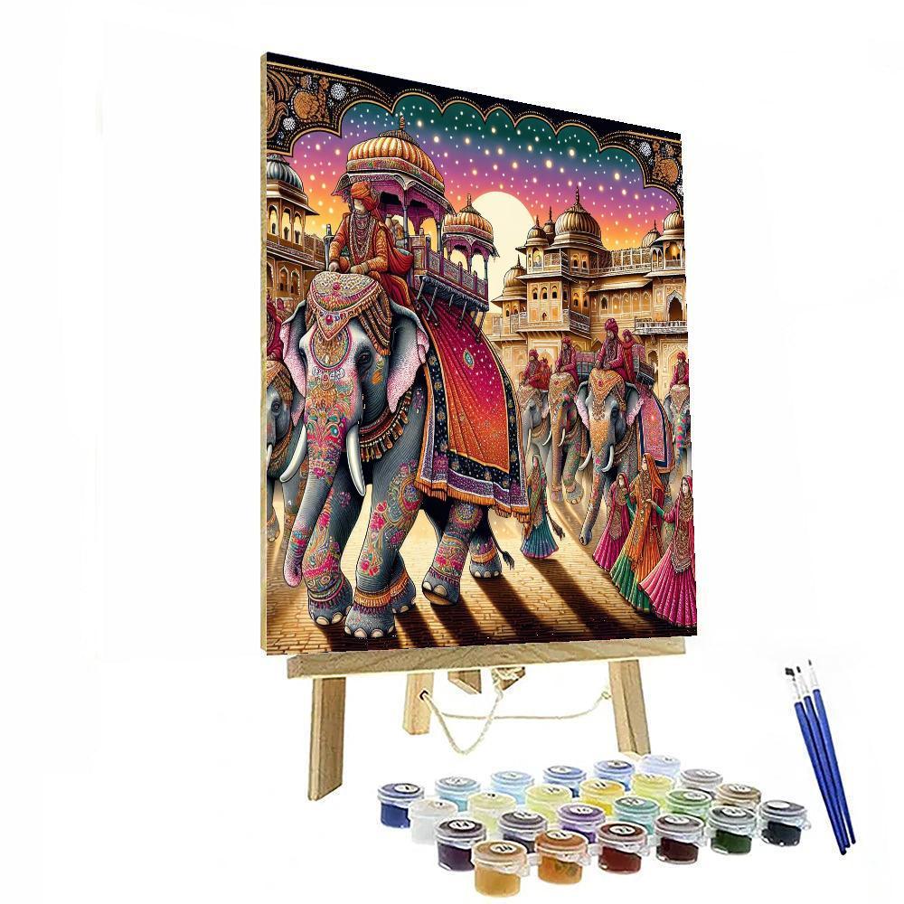 Elephant Festival - Jaipur DIY Paint By Numbers