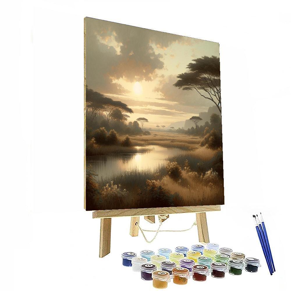 Elephant's Gentle Stroll DIY Paint By Numbers