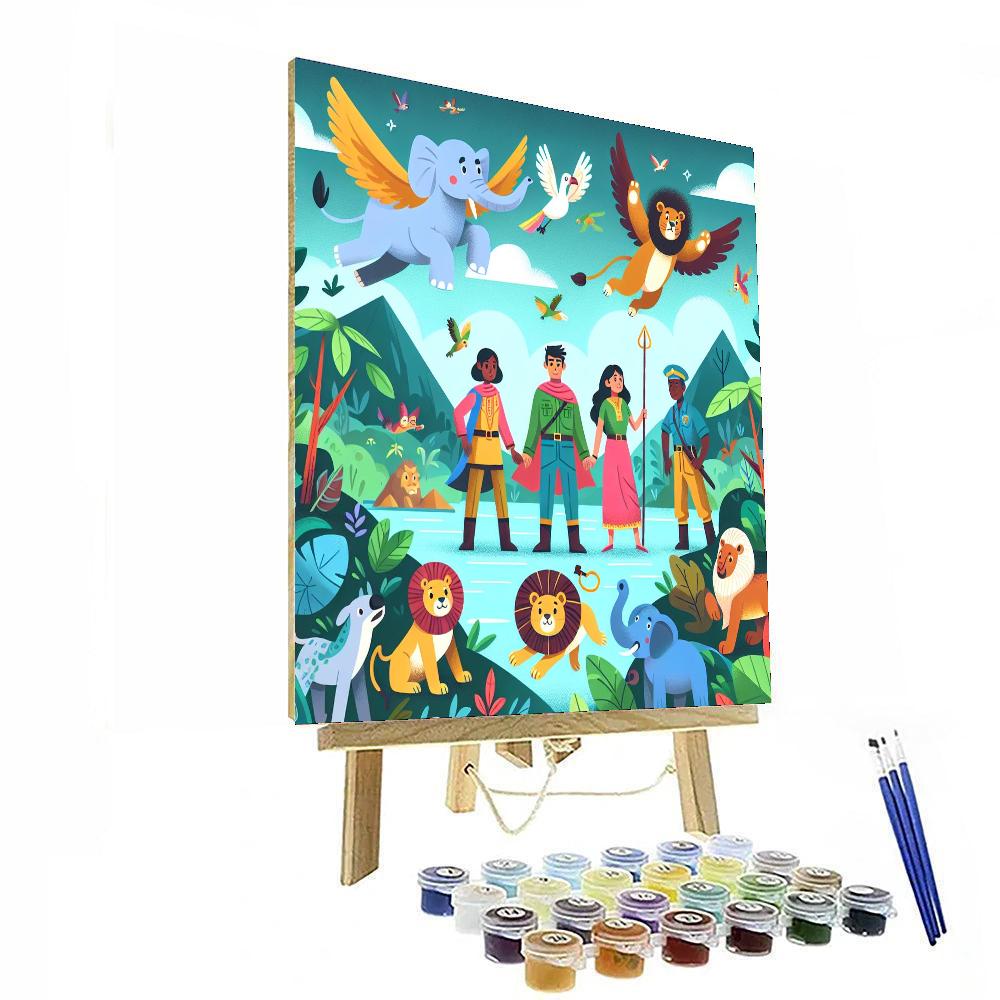 Safari Rescue Mission Painting Number Kit