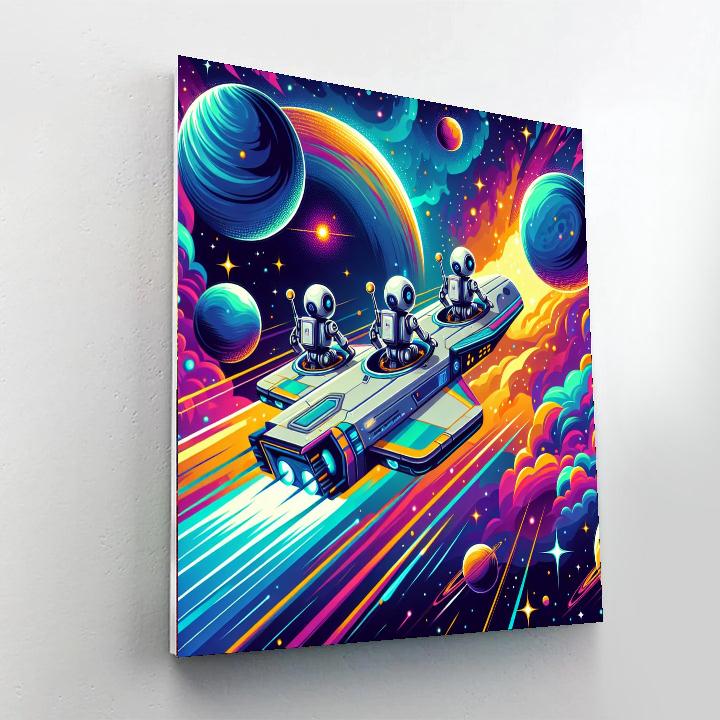 Robot Space Expedition Painting Number Kit