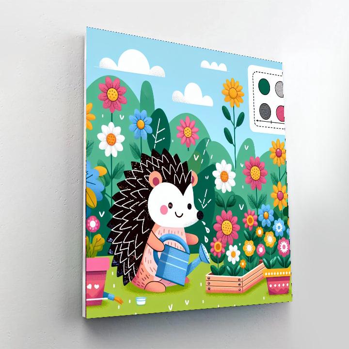 Gardener's Assistant Hedgehog Number Painting