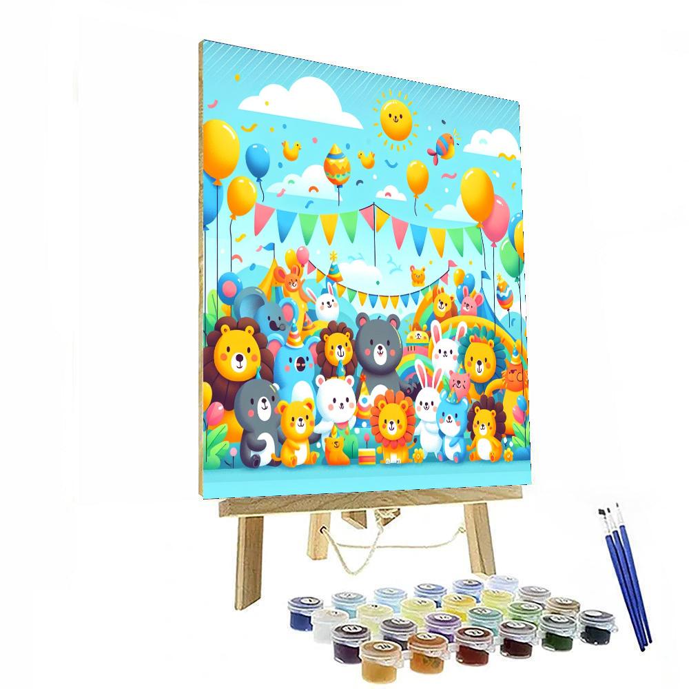 Joyful Festival Of Animals Paint By Numbers